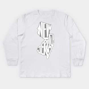 New Jersey - Grey Kids Long Sleeve T-Shirt